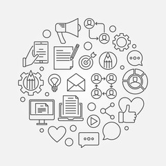 Blogging concept vector illustration