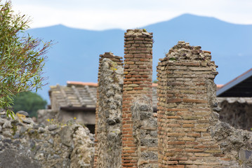 Ruins of the ancient Italian town Pompeii