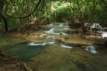 Level 6 of Huay Mae Kamin waterfall in Khuean Srinagarindra National Park, Kanchanaburi, Thailand