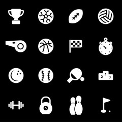 Vector white sport icons set