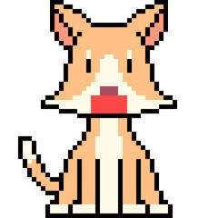 vector pixel art cat