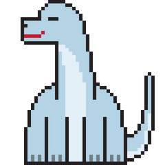 Fototapeta premium vector pixel art brachiosaurus