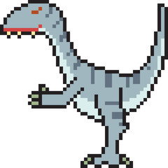 vector pixel art raptor