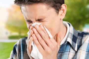 Sneezing.