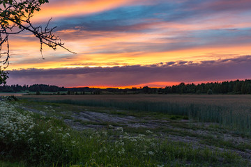Obraz premium Summer Solstice in Finland 