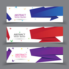 Vector abstract geometric design banner template.Vector.