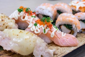 Sushi Japanese food closeup shot