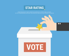 Voting concept in flat style