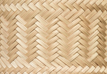  Bamboo texture.Bamboo fine basketry pattern of sticky rice container, close up.