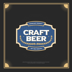 Vintage frame design for labels, banner, sticker and other design. Suitable for whiskey, beer and premium product.