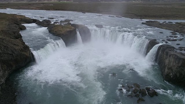 Aerial of godafoss