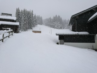 Neige à Morillon, Haute Savoie