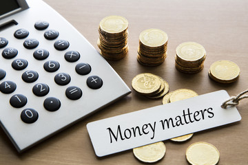 Note written: Money Matters , financial concept