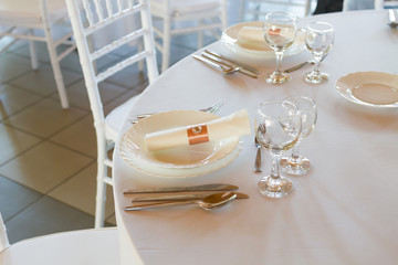 fancy table set for a wedding