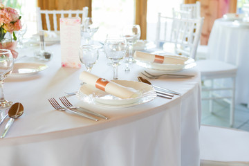 fancy table set for a wedding