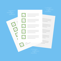 Survey / checklist flat design illustration