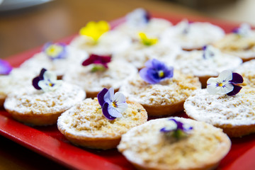 Homemade tart with dried fruits 