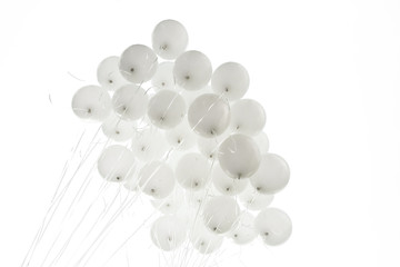white balloons