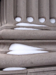 column with snow
