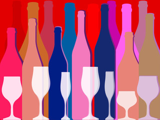 Glasses to alcohol vector