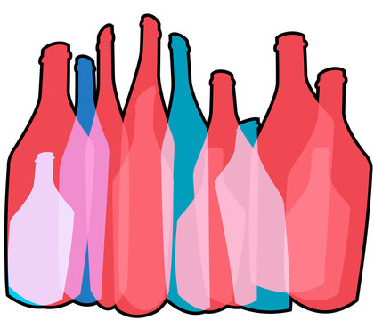 Bottle of alcohol illustration