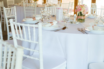 fancy table set for a wedding
