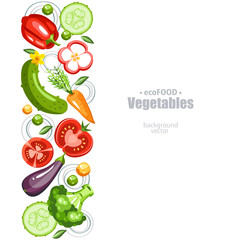 fresh healthy vegetables background vertical