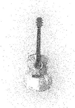 guitar of particles design