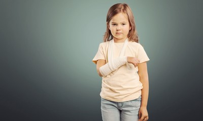 Child with a sick hand.