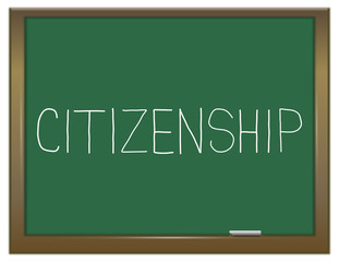 Citizenship word concept.