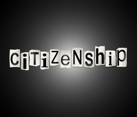Citizenship word concept.