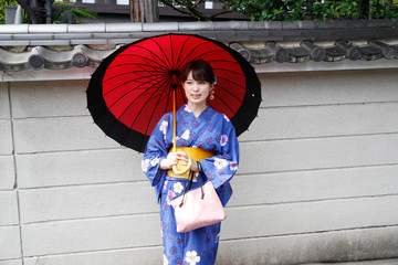japanese young woman kimono , Kyoto Japan,