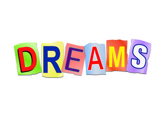 Dreams word concept.