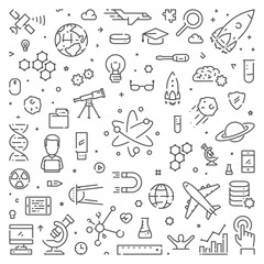 Line web design concept for science