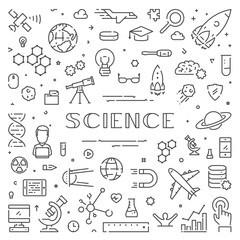 Line web design concept for science