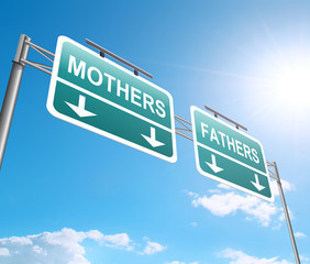 Mothers and fathers concept.