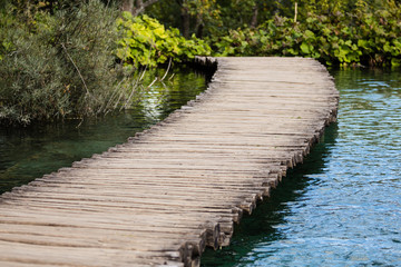 bridge at plitvicer lake