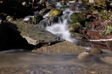 Fototapeta na wymiar Mini-cascade en Ardèche