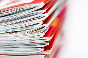 stacked magazines newspaper