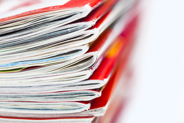 stacked magazines newspaper