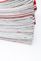 stacked magazines newspaper