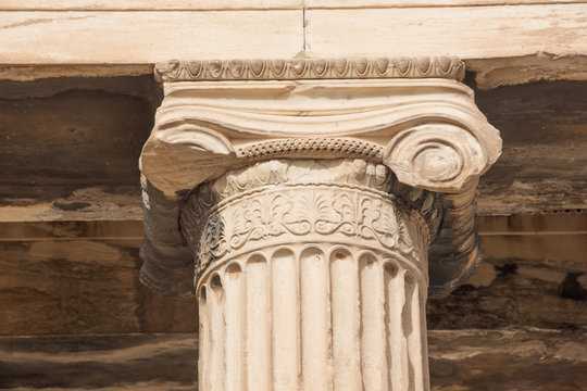 Detail of an Ionic column from the Erechtheion on the Acropolis Hill