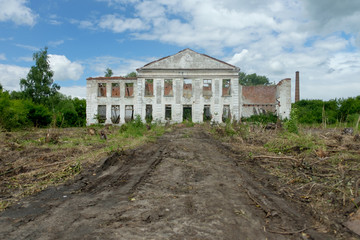 Old building without Windows and doors