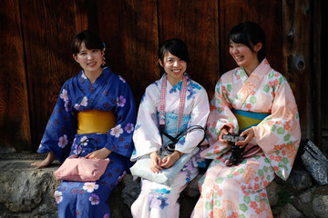 Japanese women kimono in kyoto
