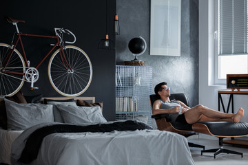 Bike above the bed