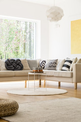 Trendy decor of lounge