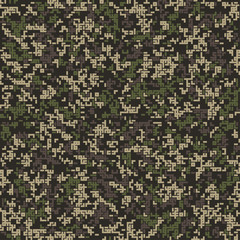 Seamless pattern. Abstract military or hunting camouflage background. Winter shades. Made from geometric shapes. Labyrinth style.