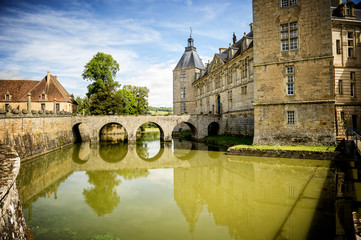 Sully Castle is located in Sully in Saône-et-Loire. It has been classified as historical monuments since 4 July 1995. Sully, Burgundy - France