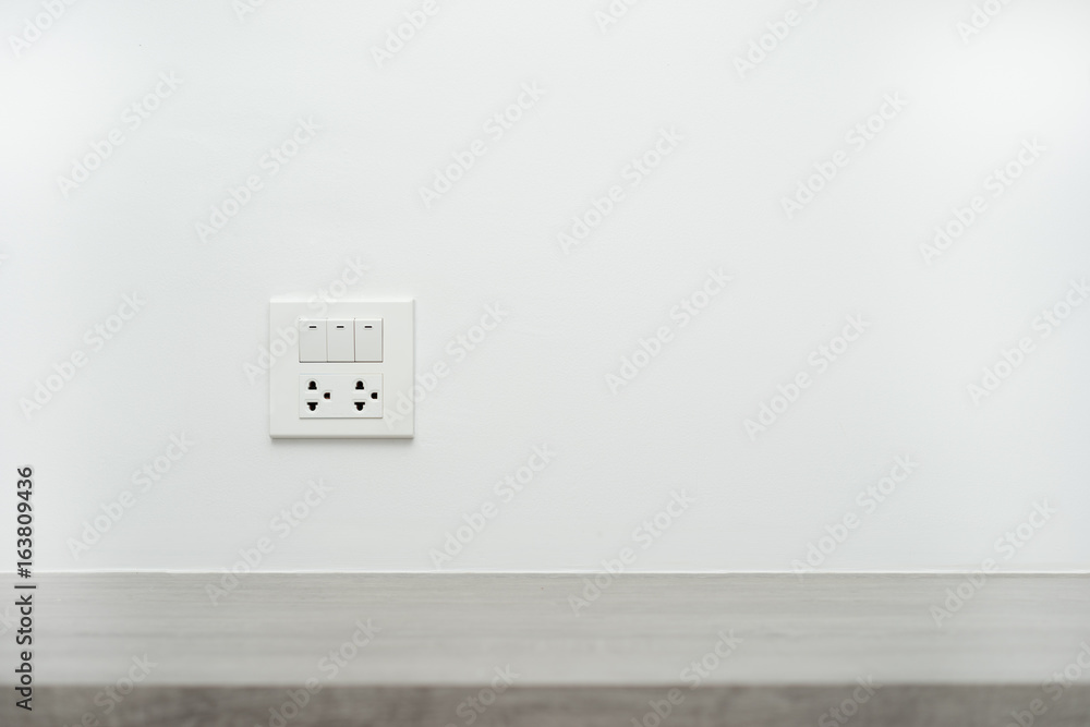 Wall mural light switch and power outlet