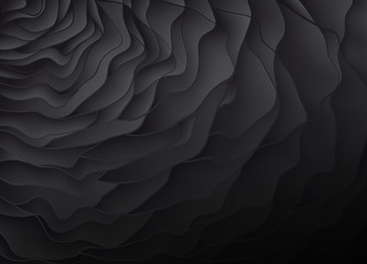 Black texture. Wavy background.